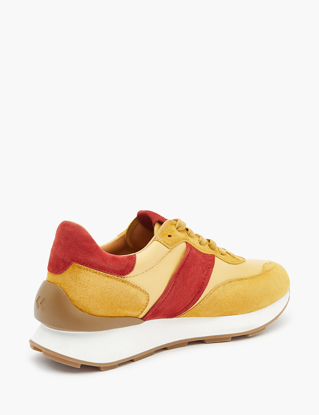 Желтые женские кроссовки с красными вставками MASCOTTE 58-3202411-6534M | ракурс 5