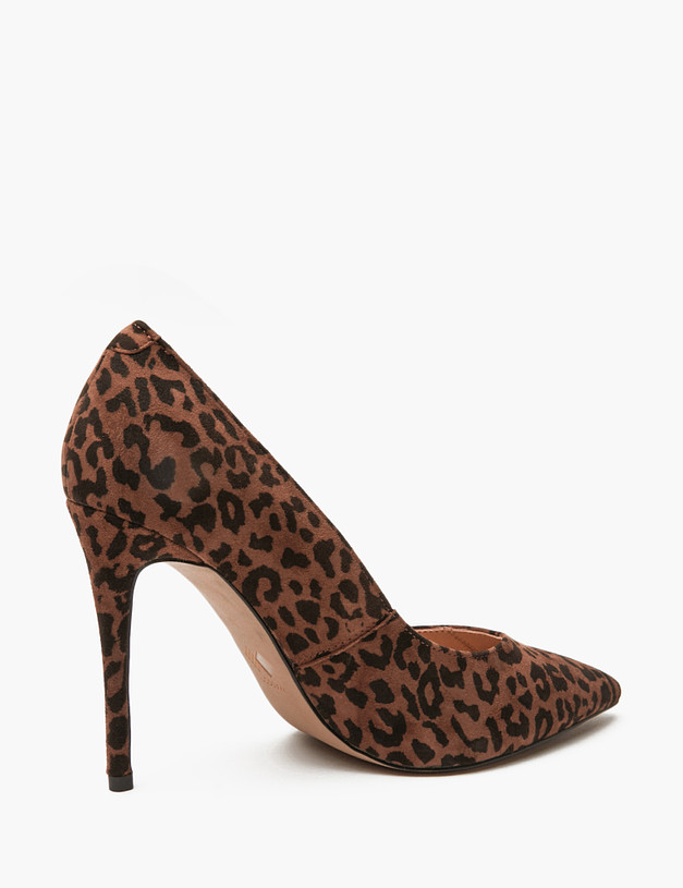 Коричневые женские туфли с леопардовым принтом MASCOTTE 94-420111-0609 | ракурс 3