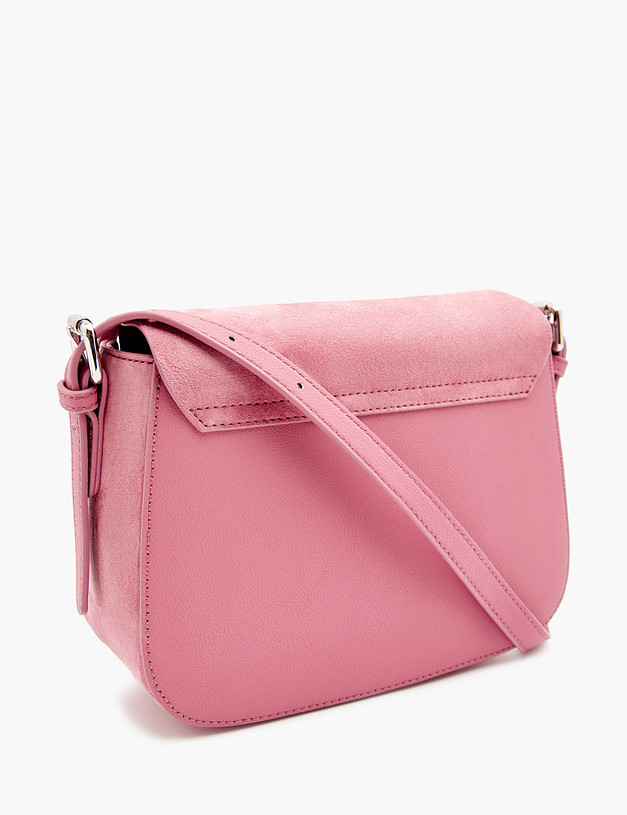 Розовая женская сумка из велюра MASCOTTE 660-3107-606 | ракурс 2