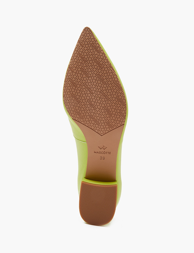 Зеленые кожаные женские туфли MASCOTTE 175-4127411-0104 | ракурс 7