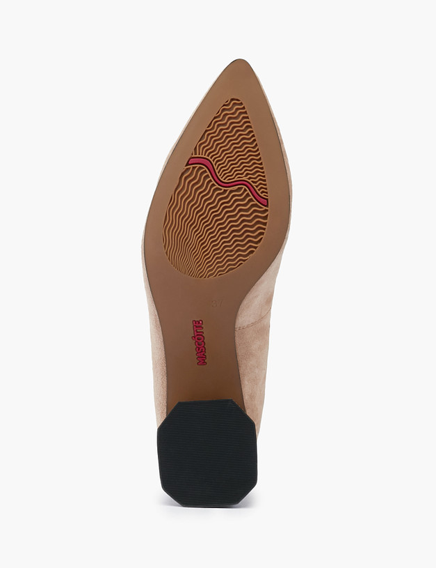 Бежевые женские туфли на фигурном каблуке MASCOTTE 21-211611-0608 | ракурс 6