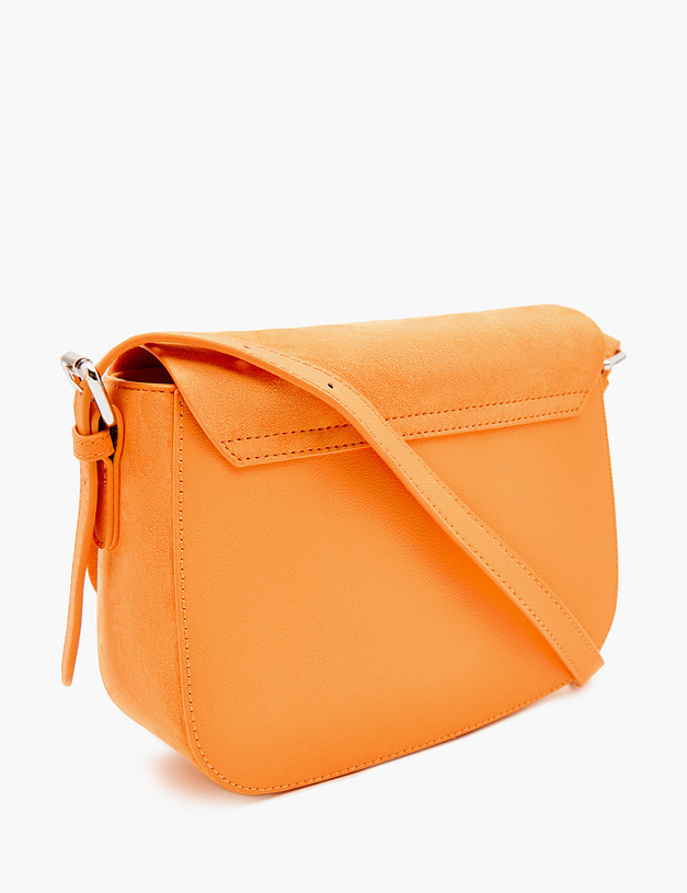 Оранжевая женская сумка из велюра MASCOTTE 660-3107-613 | ракурс 3