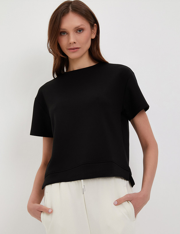 Черная женская футболка MASCOTTE 890-4106-2402 | ракурс 2