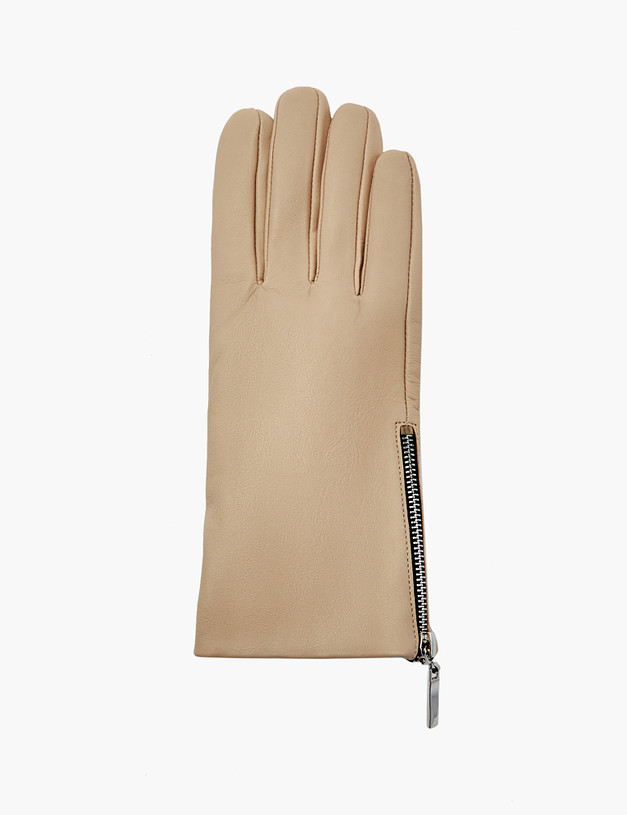 Бежевые женские перчатки MASCOTTE 717-1202-108 | ракурс 1