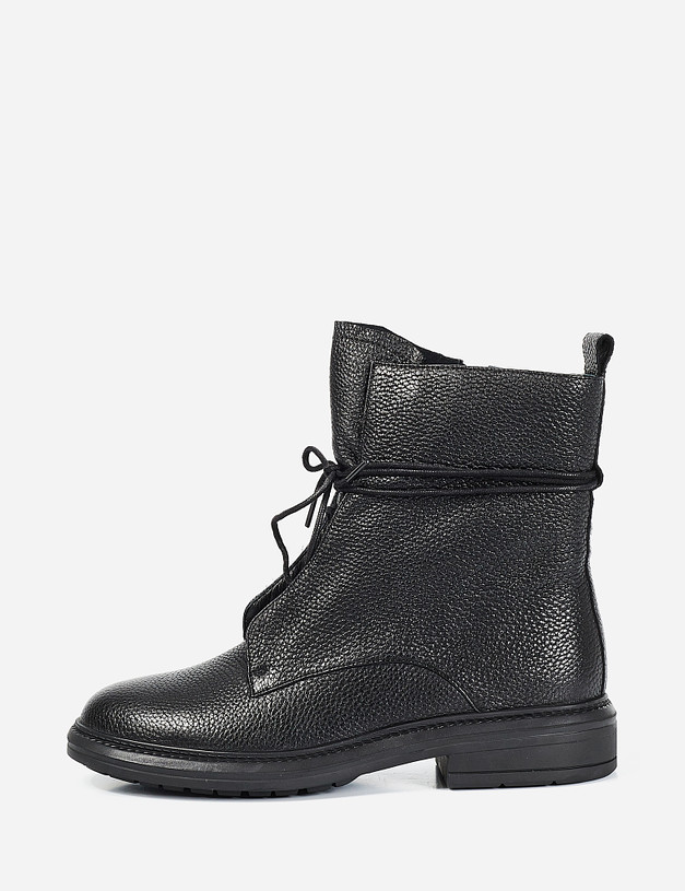 Черные кожаные женские ботинки MASCOTTE 100-022721-0102 | ракурс 1