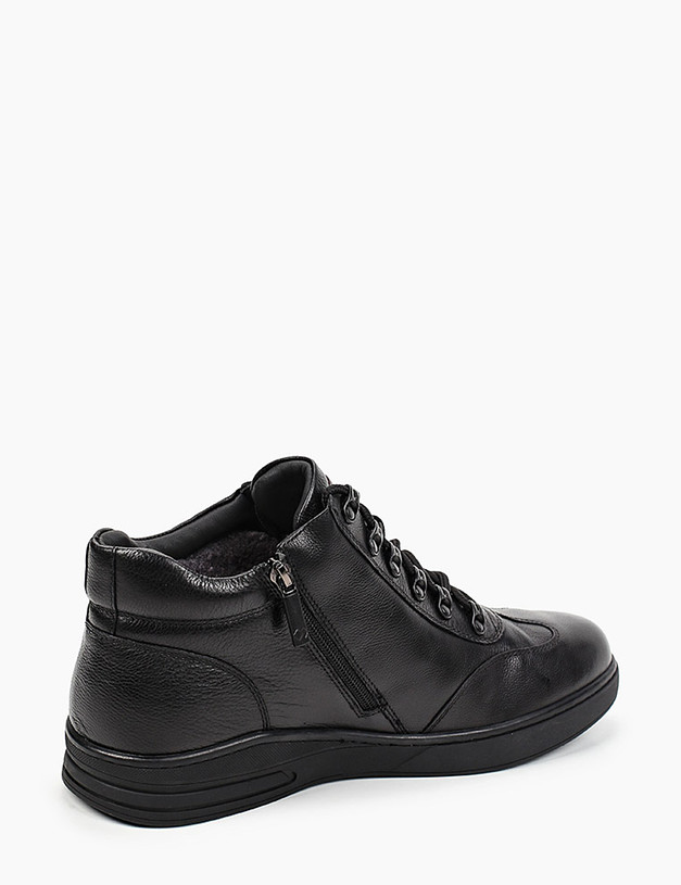 Черные мужские зимние ботинки на меху MASCOTTE 58-120234-3180M | ракурс 4