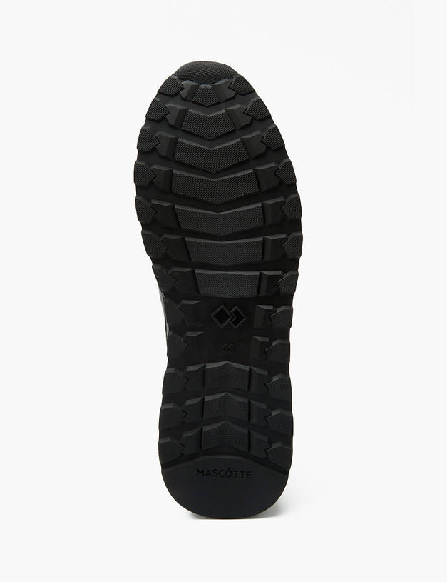 Черные кожаные мужские кроссовки MASCOTTE 58-3131223-3180M | ракурс 6