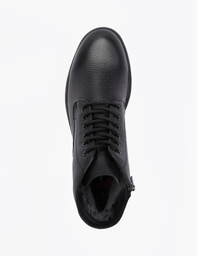 Черные мужские ботинки из натуральной кожи MASCOTTE 128-223231-0102 | ракурс 4