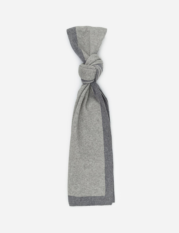 Серый мужской шарф MASCOTTE 766-0215-2410 | ракурс 1