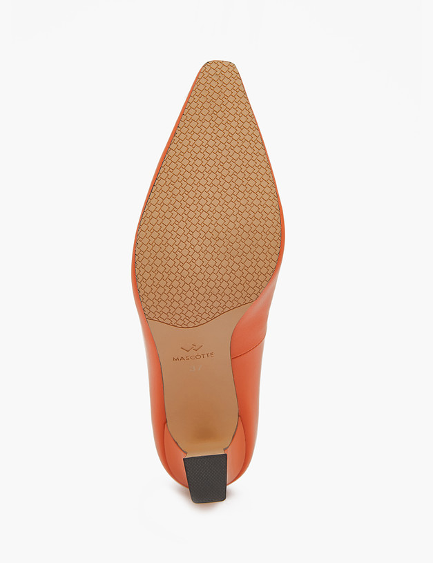 Оранжевые кожаные женские туфли MASCOTTE 172-3202511-7510M | ракурс 6