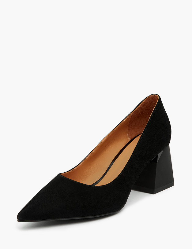 Черные женские туфли на квадратном каблуке MASCOTTE 100-310911-0602 | ракурс 2