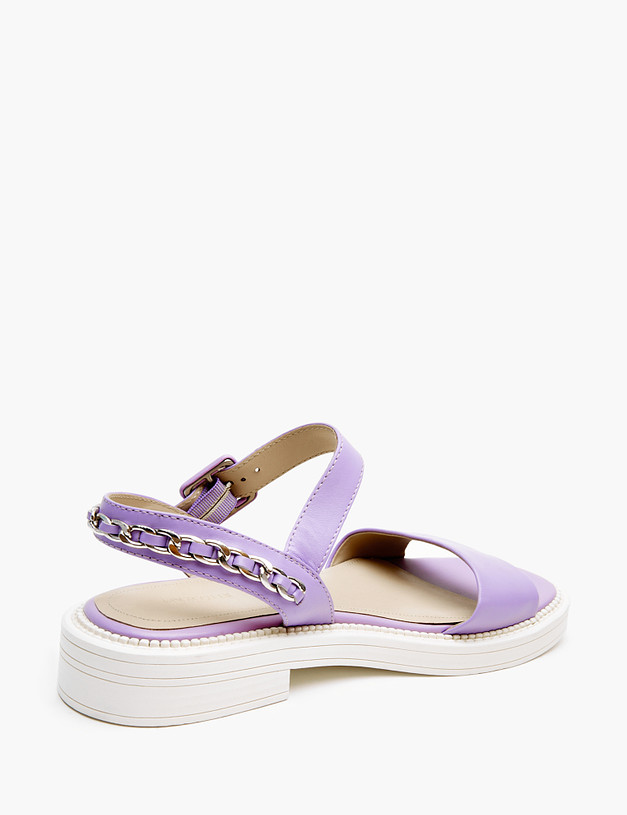 Фиолетовые женские сандалии из кожи MASCOTTE 233-3181912-6526M | ракурс 3