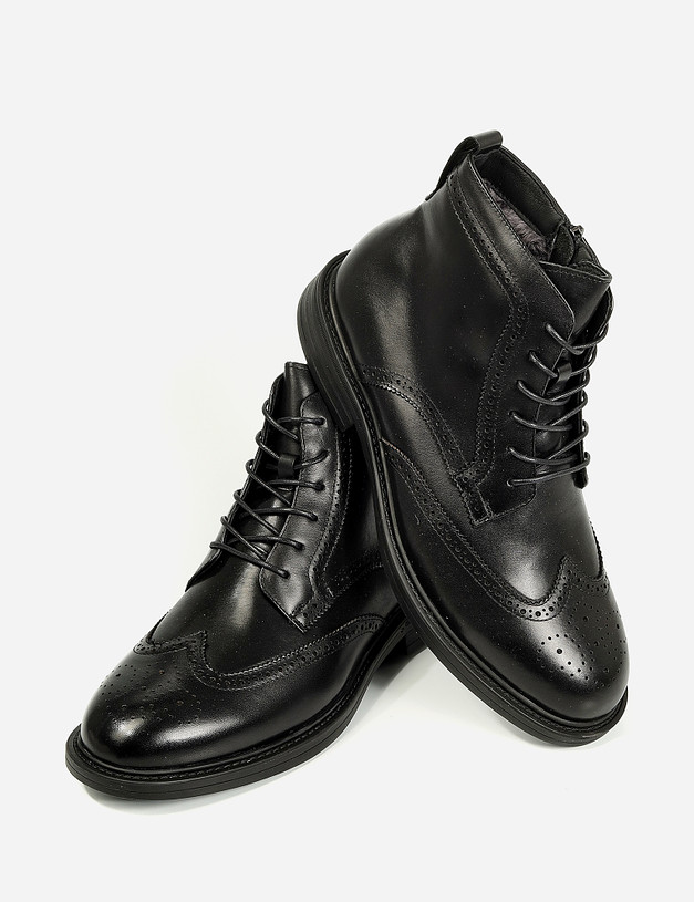 Черные мужские зимние ботинки MASCOTTE 58-1211332-3128M | ракурс 7