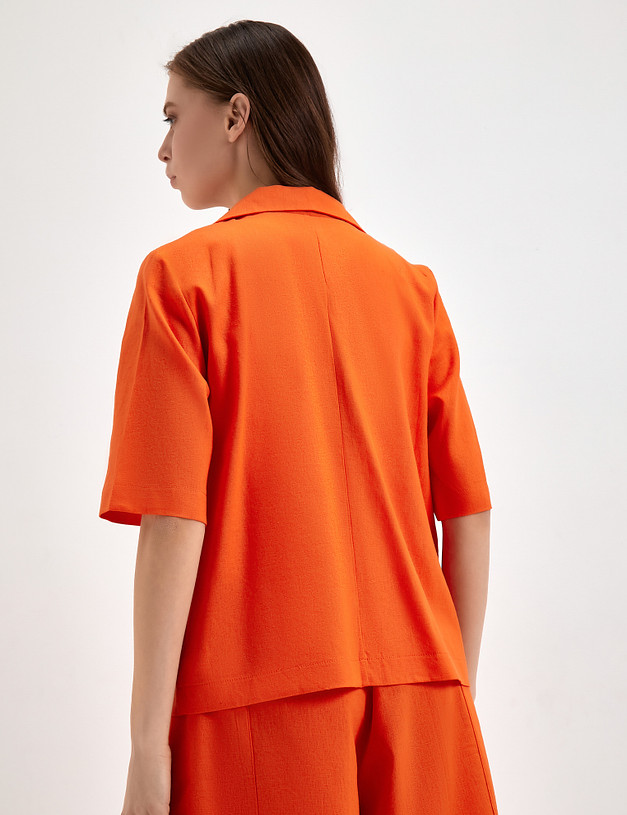 Оранжевый женский жакет с укороченными рукавами MASCOTTE 790-3120-2713 | ракурс 2