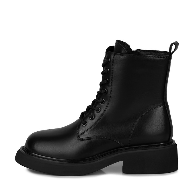 Черные кожаные женские ботинки "Томас Мюнц"