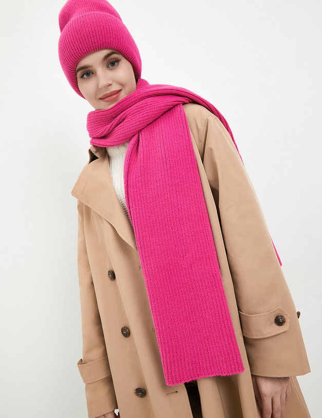 Женский шарф цвета фуксии MASCOTTE 781-2208-7506 | ракурс 1