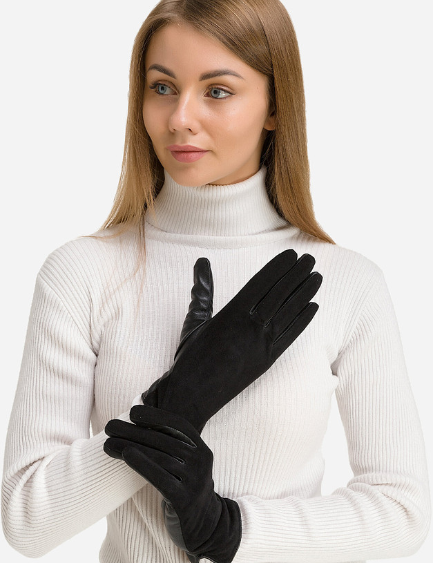 Черные женские перчатки MASCOTTE 709-0210-102 | ракурс 4