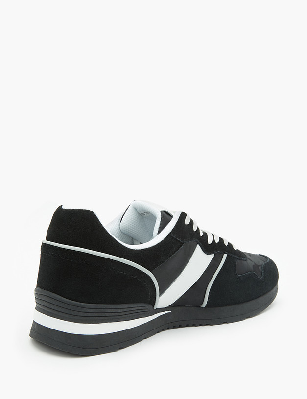 Черные мужские кроссовки из велюра и текстиля MASCOTTE 189-3114521-0202 | ракурс 3
