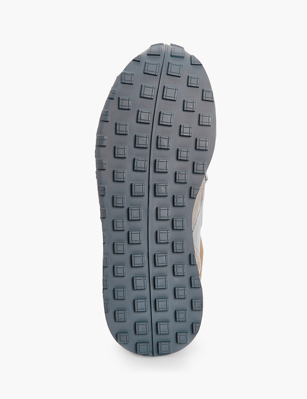 Серые мужские кроссовки из кожи и велюра MASCOTTE 104-3170821-3289M | ракурс 5