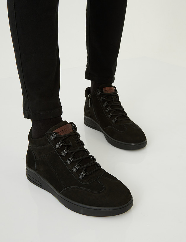Черные мужские ботинки на меху MASCOTTE 58-120234-3301M | ракурс 1