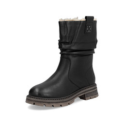 Z9855-00 Полусапоги женские нат.кожа/шерсть черн, Rieker