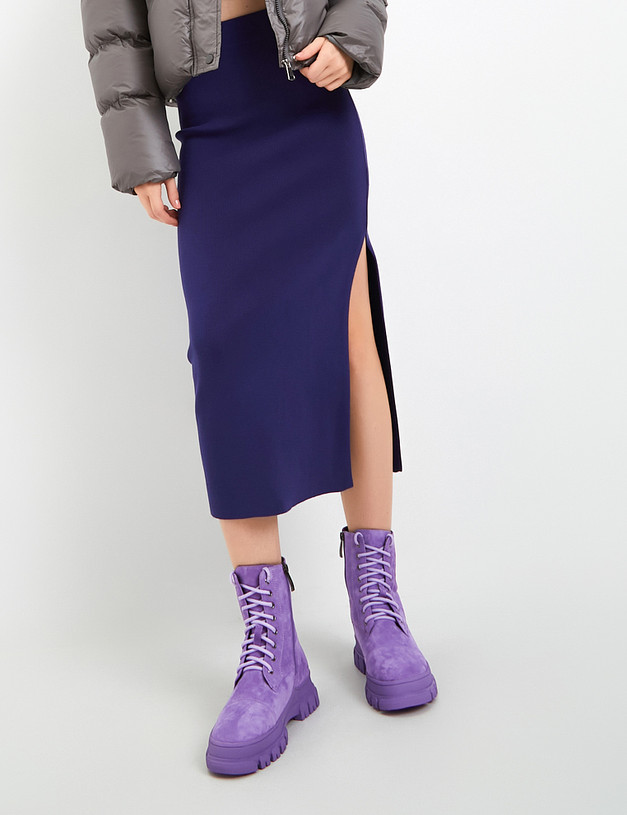 Фиолетовые женские зимние ботинки MASCOTTE 233-122631-4626M | ракурс 1