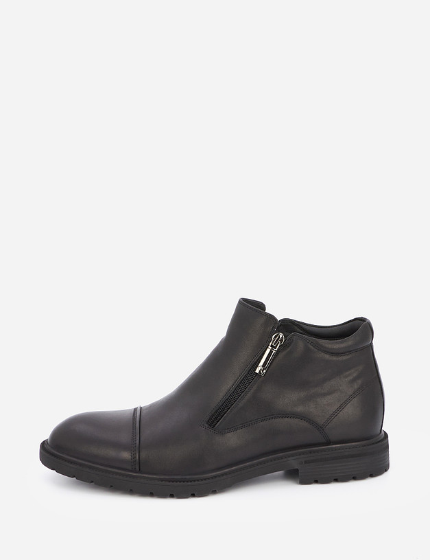 Черные мужские ботинки на молнии MASCOTTE 128-122321-0102 | ракурс 2