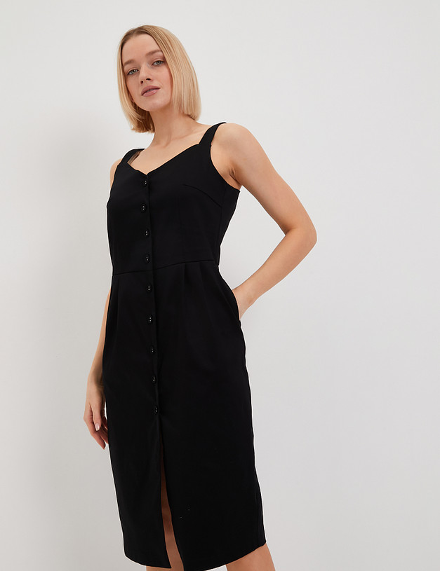 Черное женское платье MASCOTTE 790-4106-2602 | ракурс 4