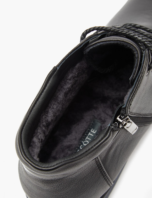 Черные мужские зимние ботинки MASCOTTE 58-321732-0102 | ракурс 7