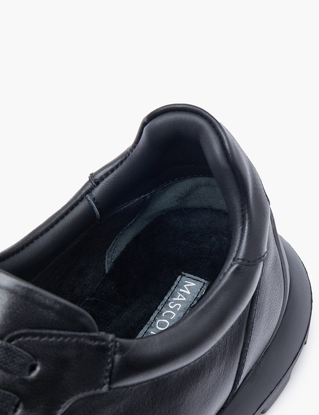 Черные мужские кроссовки из кожи MASCOTTE 128-125829-0102 | ракурс 6