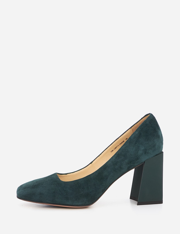 Зеленые женские туфли из велюра MASCOTTE 100-120711-3685M | ракурс 2