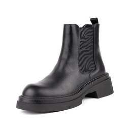 91-32WB-811SW Ботинки женские и.кожа/и.мех черн, INSTREET