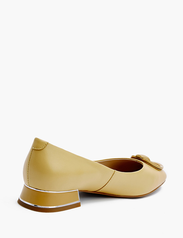 Желтые кожаные женские туфли MASCOTTE 126-210511-6534M | ракурс 3