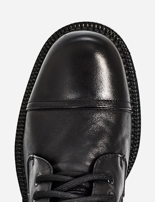 Черные женские сапоги со шнуровкой MASCOTTE 43-121823-0102 | ракурс 6