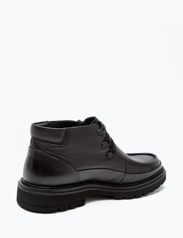 Черные кожаные мужские ботинки MASCOTTE 22-321322-0102 | ракурс 3
