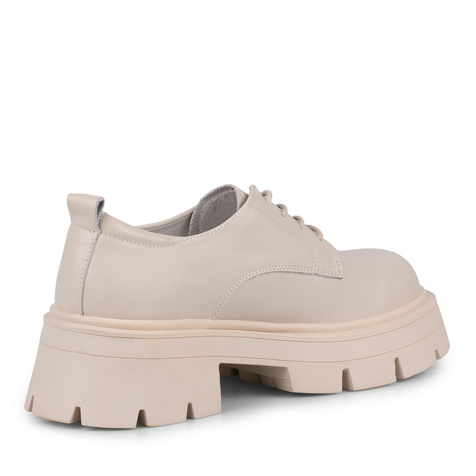 Белые кожаные полуботинки со шнуровкой LOLLI|POLLI