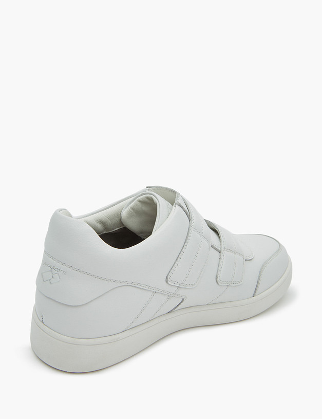 Белые кожаные женские кеды-ботинки MASCOTTE 58-2141327-4120M | ракурс 3