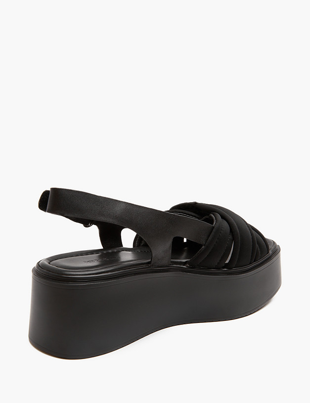 Черные женские сандалии на платформе MASCOTTE 233-3183715-2402 | ракурс 3