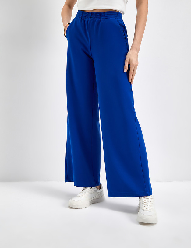 Синие женские брюки с эластичным поясом MASCOTTE 790-3112-2603 | ракурс 3