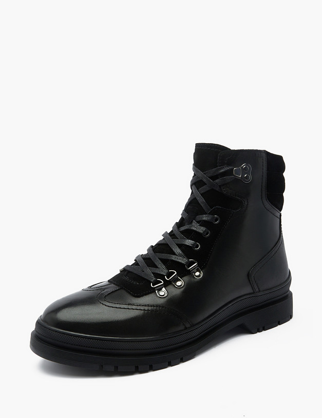 Черные мужские ботинки на меху MASCOTTE 22-1210237-3128M | ракурс 4