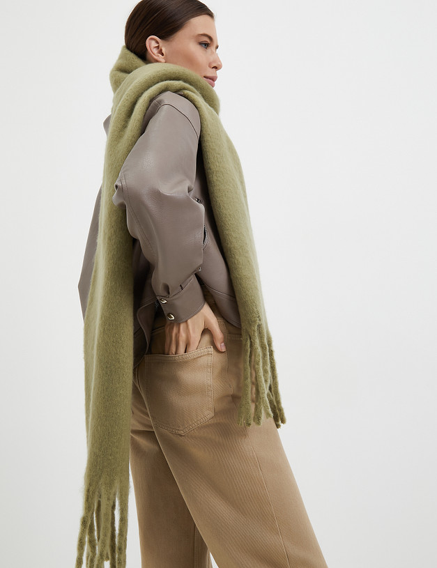 Зеленый женский шарф MASCOTTE 766-3217-2404 | ракурс 1