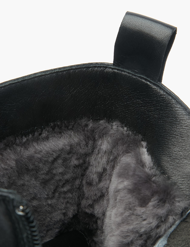 Черные женские зимние ботинки на рельефной подошве MASCOTTE 58-225331-0102 | ракурс 6