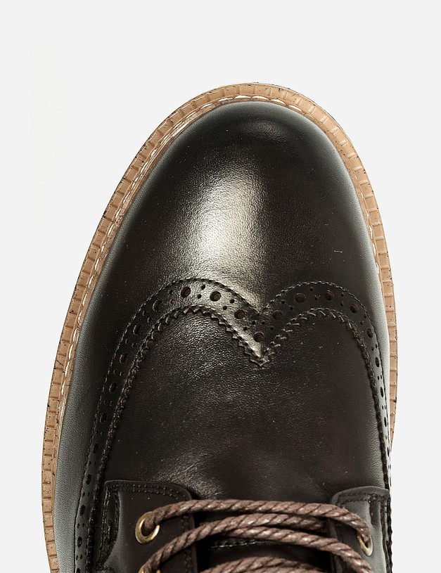 Оливковые мужские ботинки с перфорацией MASCOTTE 58-1210934-3129M | ракурс 6