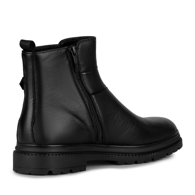 Мужские кожаные черные ботинки "Саламандер"