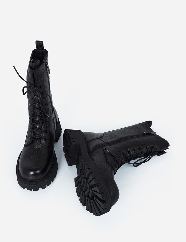 Зимние женские ботинки на грубой подошве 99-125032-3131M