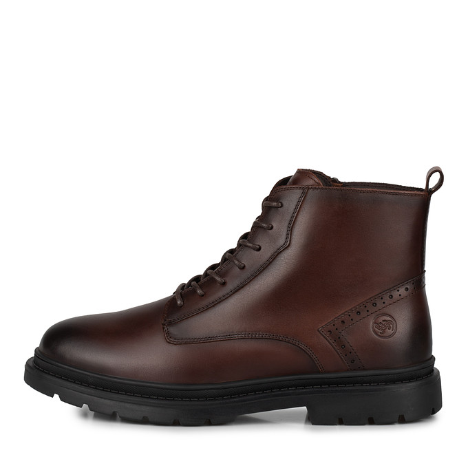 Мужские кожаные коричневые ботинки "Саламандер"