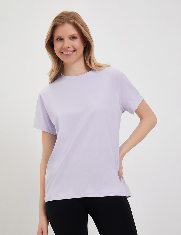 Лавандовая женская футболка MASCOTTE 234-4189-2407 | ракурс 5