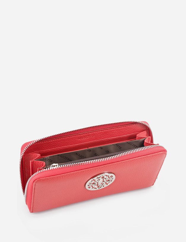 Красный женский кошелек с декором MASCOTTE 671-9212-105 | ракурс 3