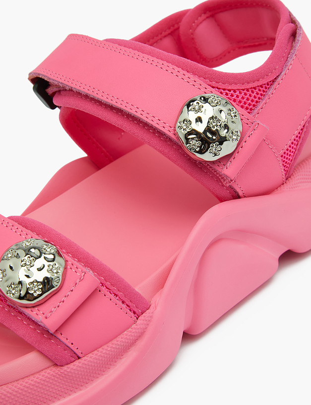 Розовые женские сандалии на массивной подошве MASCOTTE 47-310423-0106 | ракурс 7