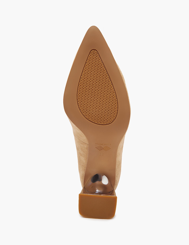 Бежевые женские туфли из велюра MASCOTTE 100-310711-4625M | ракурс 5
